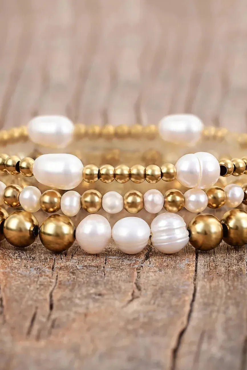 Freshwater Pearl Bracelet Set | Swank Boutique