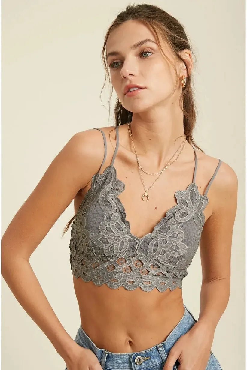 Stone Double Strap Bralette | Swank Boutique