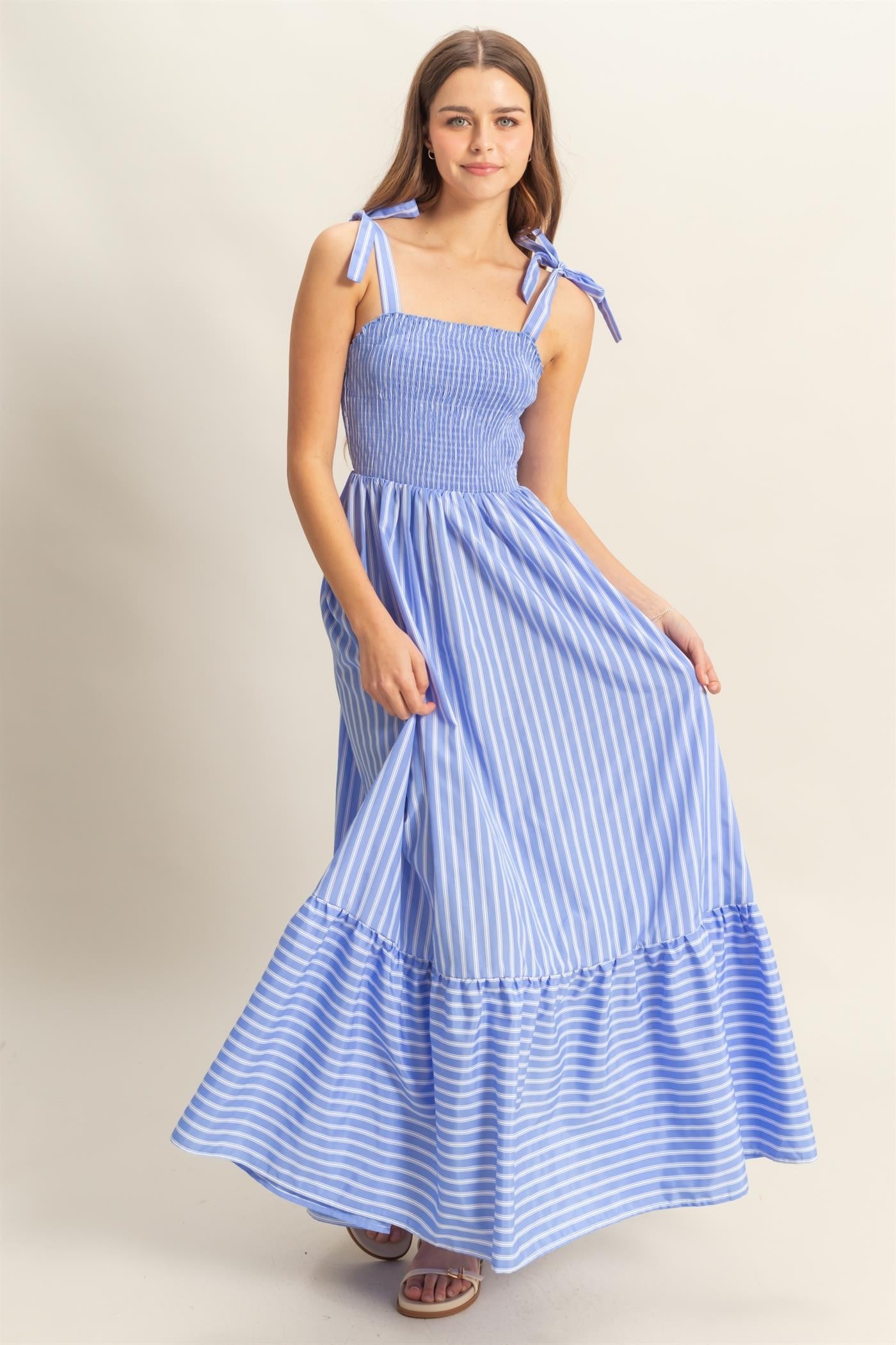 Poplin Striped Dress