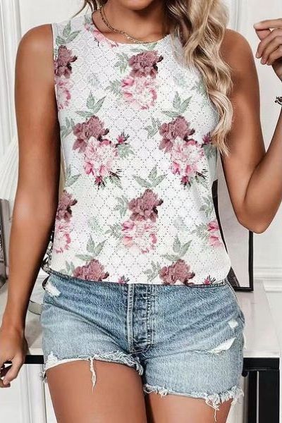 Round Neck Sleeveless Top | Swank Boutique