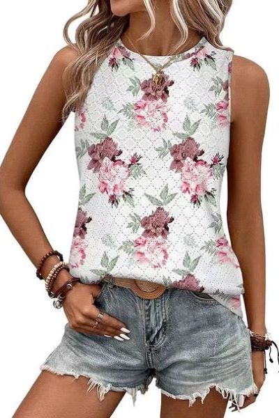 Round Neck Sleeveless Top | Swank Boutique
