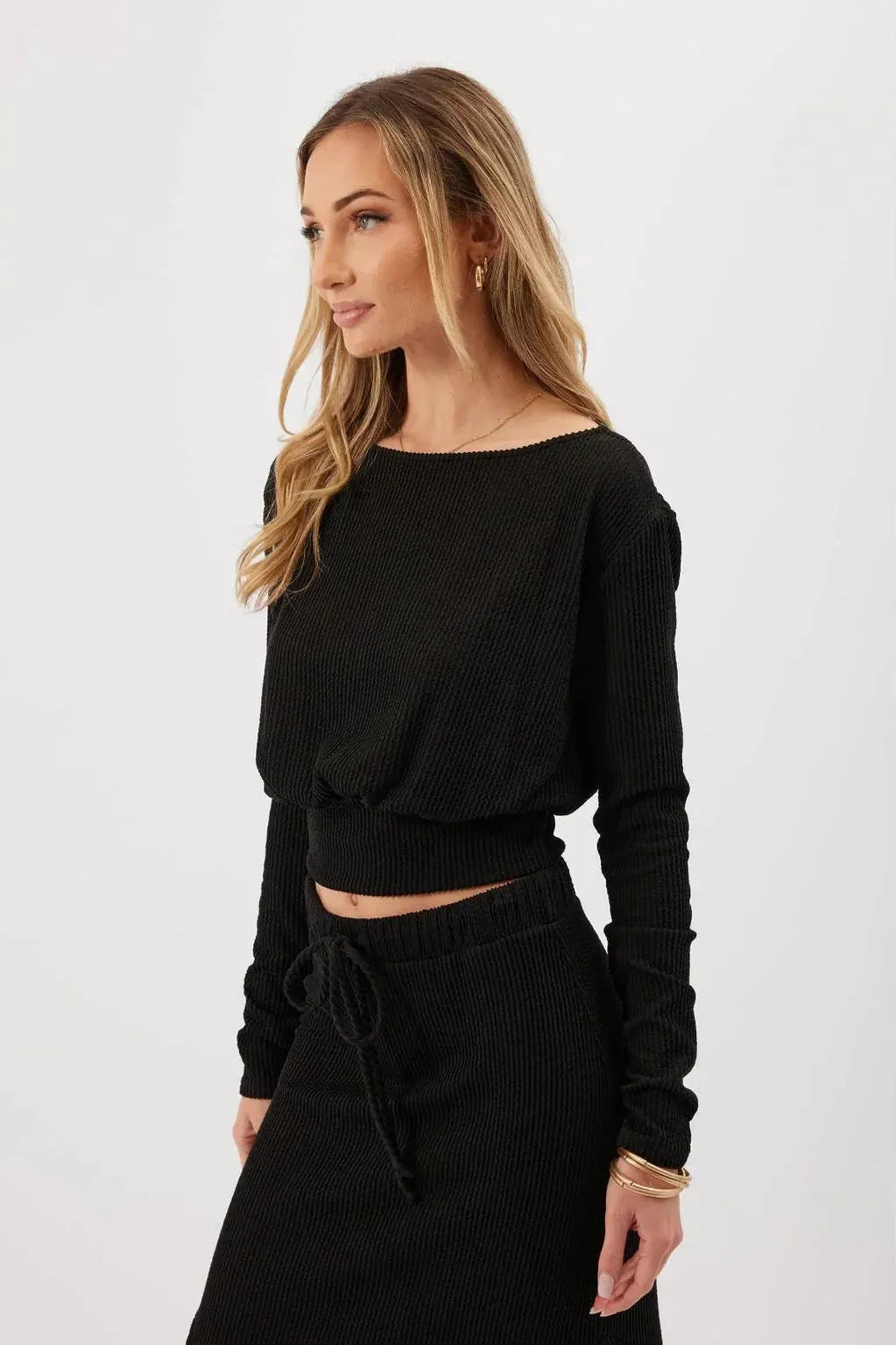 Soli Black Top | Swank Boutique