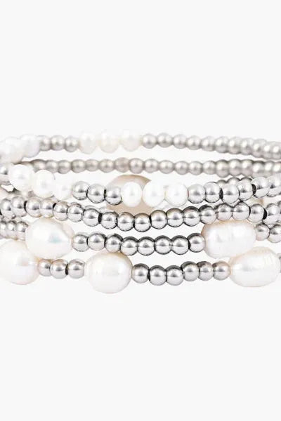 Pearl & Silver Bracelet