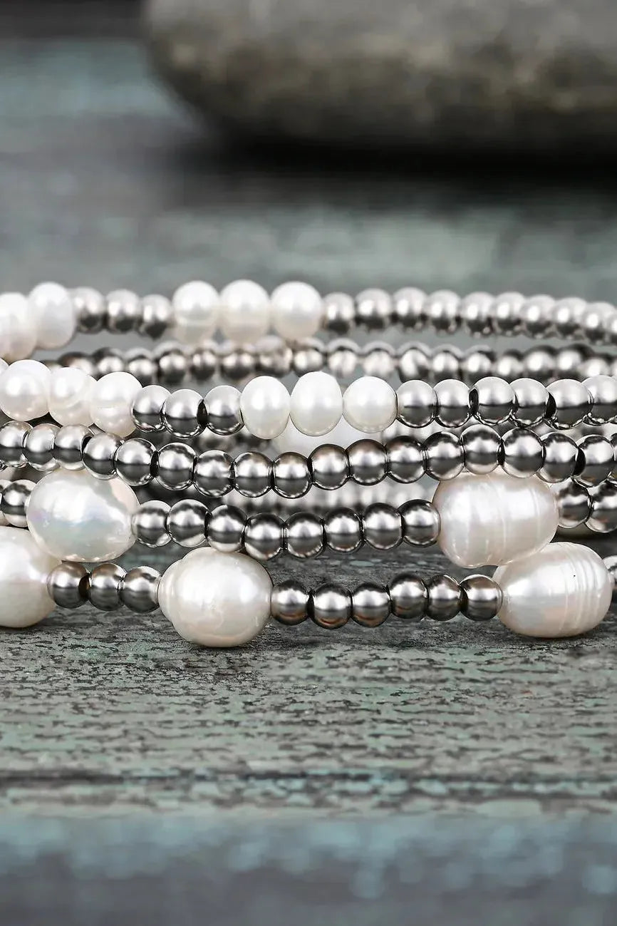 Pearl & Silver Bracelet