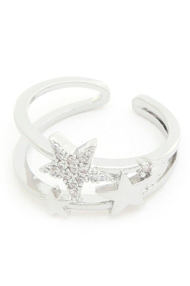 Rhodium Star Ring | Swank Boutique