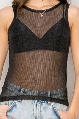 Metallic Knit Tank | Swank Boutique