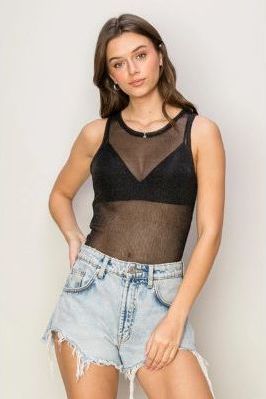 Metallic Knit Tank | Swank Boutique