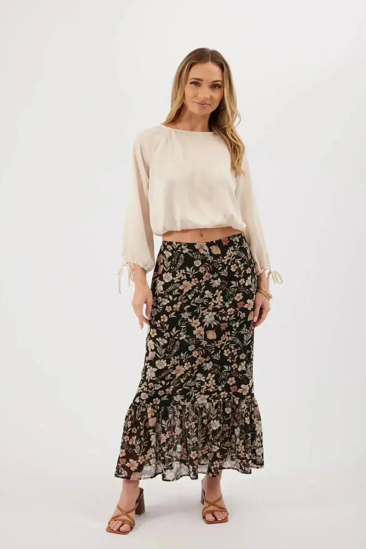 Tara Midi Skirt | Swank Boutique