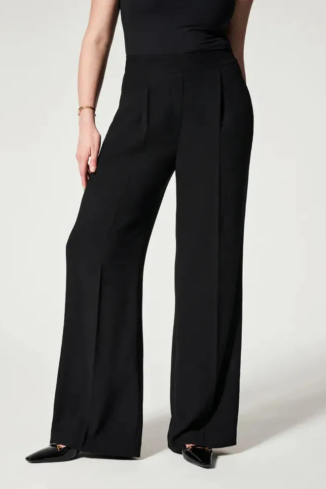 Carefree Crepe Pleated Trouser | Swank Boutique