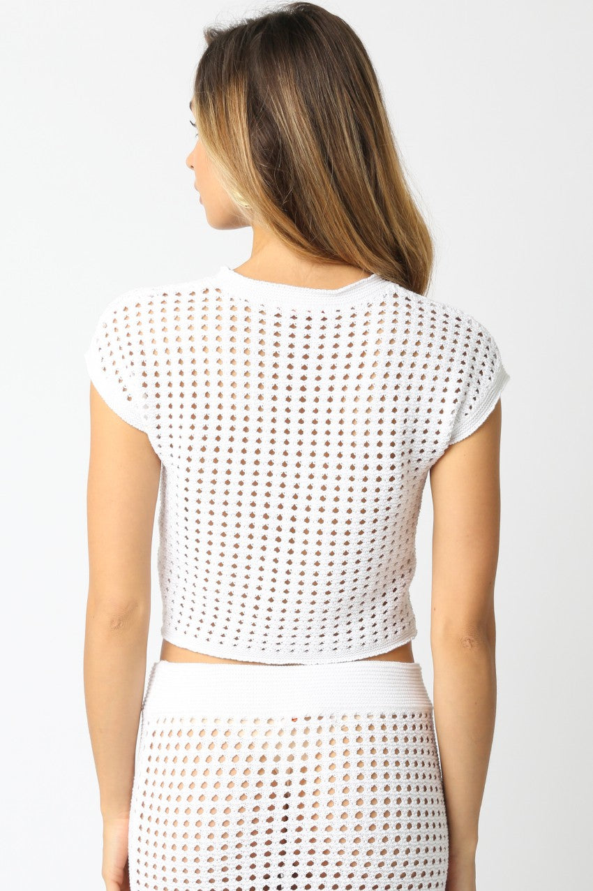 Easy Breezy Knit Skirt White