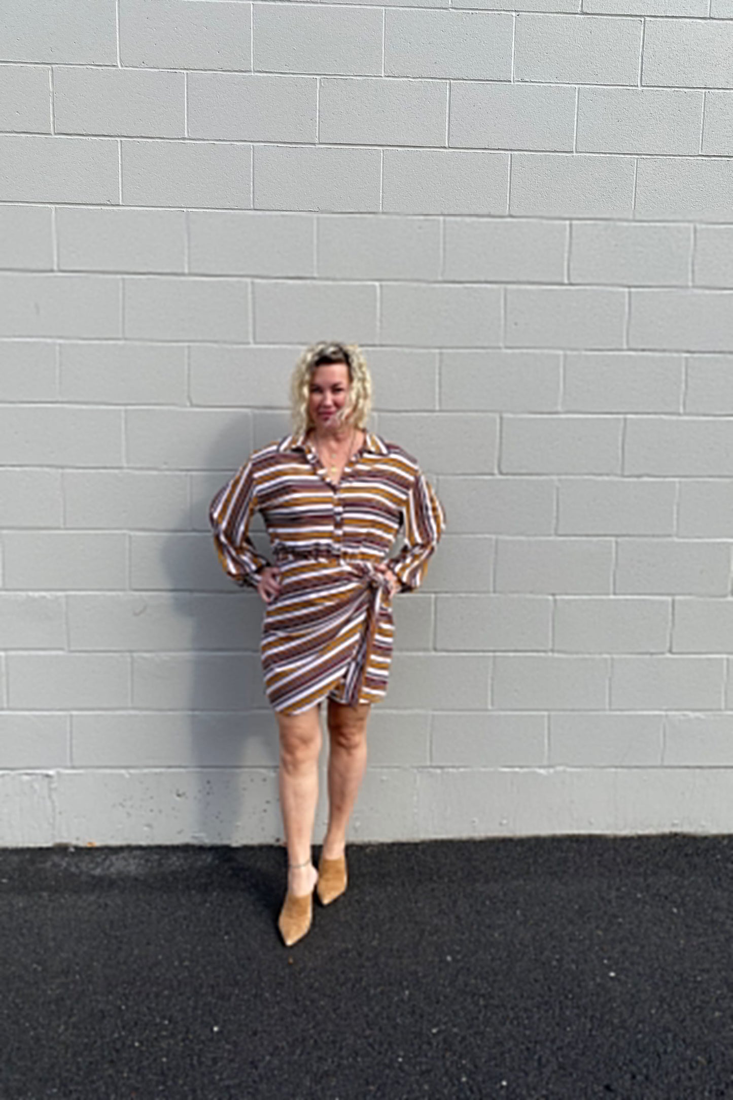 Wrap Skirt Shirt Mini Dress | Swank Boutique