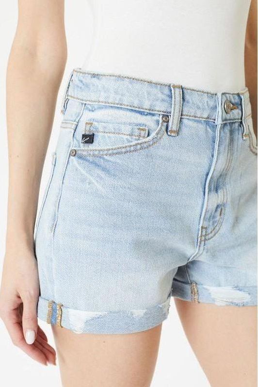 Cuffed Hem Mom Shorts | Swank Boutique