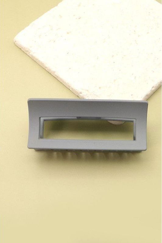 Rectangle Claw Clip- Grey | Swank Boutique