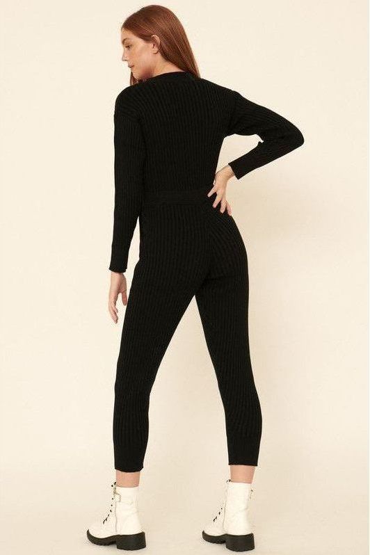 Ribbed Knit Jumpsuit | Swank Boutique