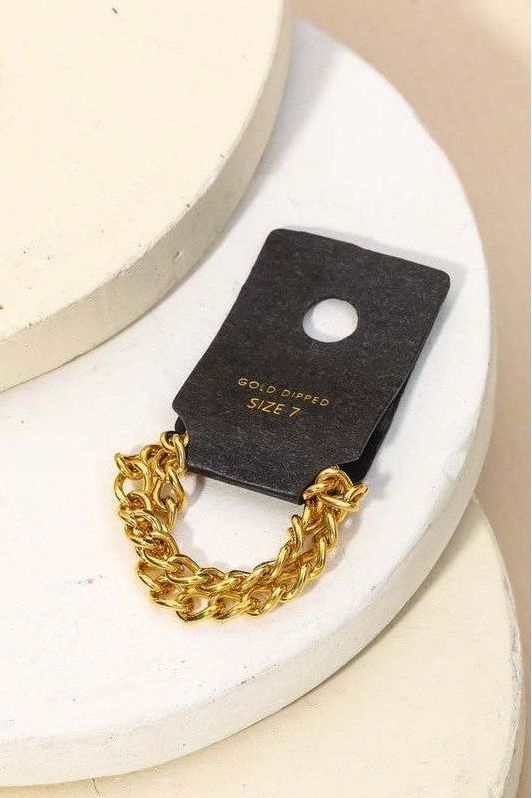 Gold Dipped Chain Ring
