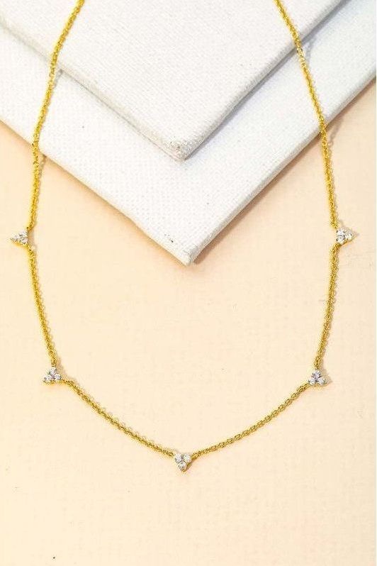 Triangle Stud Necklace | Swank Boutique