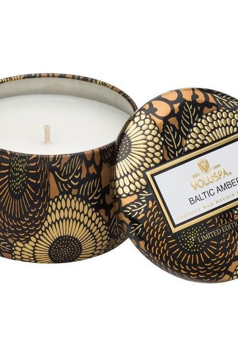 Petite Decorative Tin Candle - Baltic Amber | Swank Boutique