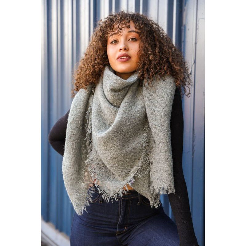 Mohair Blanket Scarf- Sage | Swank Boutique