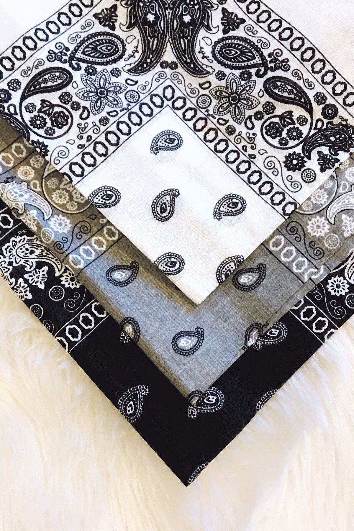 Up-town Bandana Scarf- Black | Swank Boutique