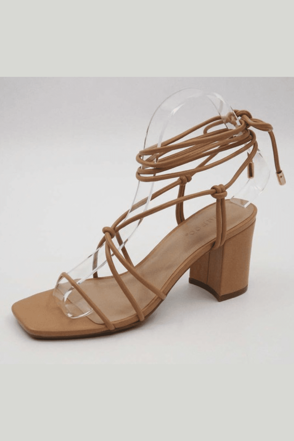 Strappy Block Heel- Camel | Swank Boutique
