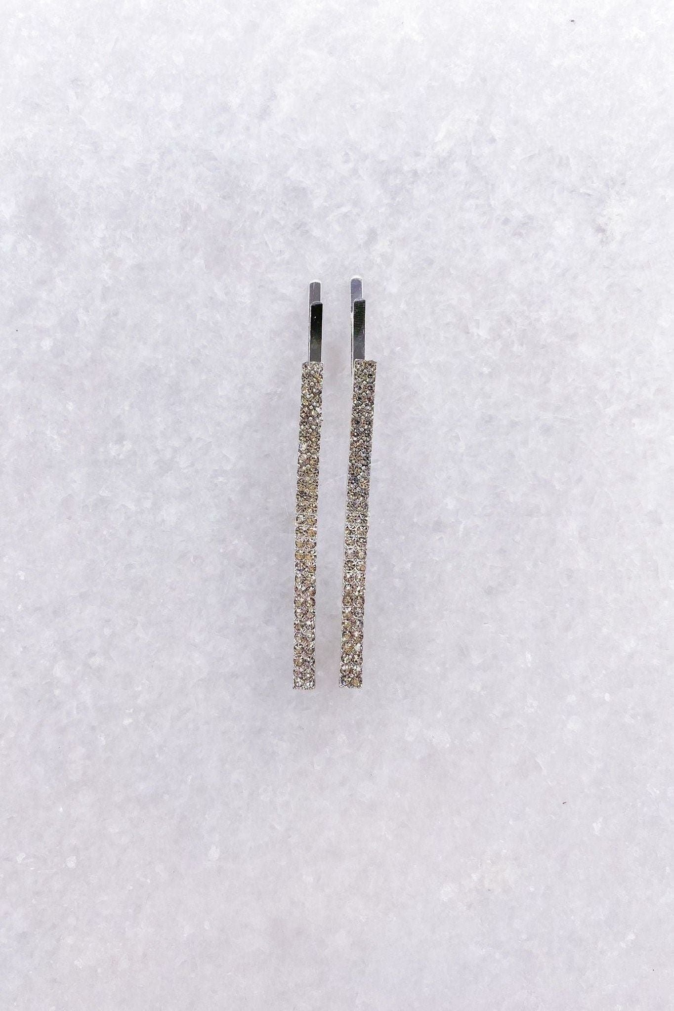 Copy of Rhinestone Hair Pins - Silver | Swank Boutique