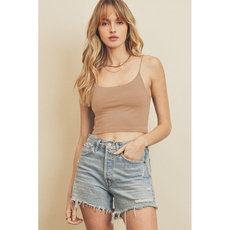 Copy of Barely There Crop Cami - Cocoa | Swank Boutique