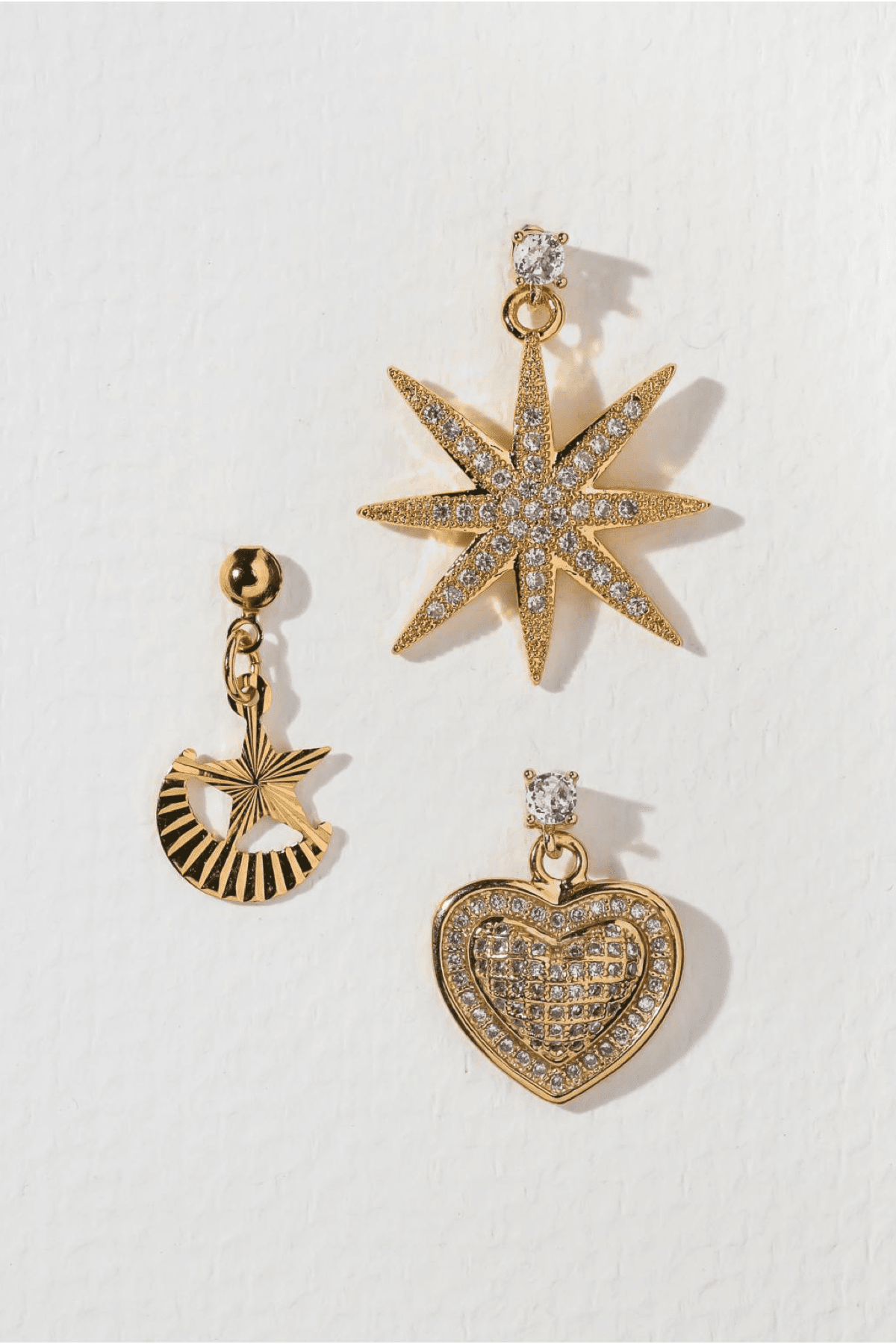Vanessa Mooney The Starlover 24k Gold Plated Earrings | Swank Boutique