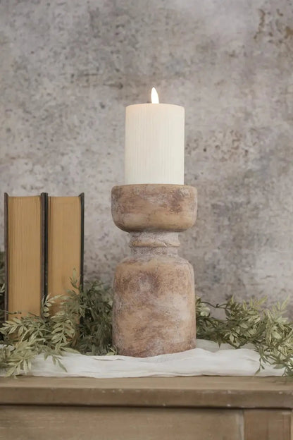 Terracotta Pillar Candle Holder | Swank Boutique