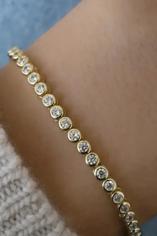 Bezeled Tennis Bracelet | Swank Boutique