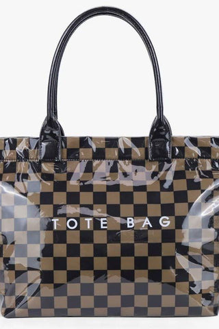 Large shoulder Waterproof Tote Bag | 40P607 | Swank Boutique