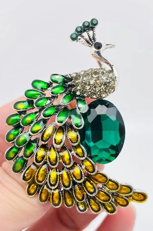 Peacock Brooch | Swank Boutique