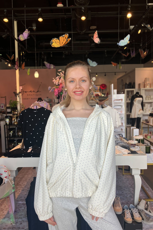 Ann Polka Dot Jacket | Swank Boutique
