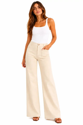 White Smoke Patch Pocket Jean