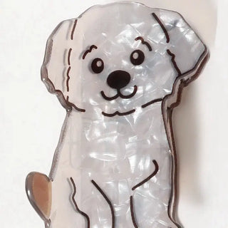 Jumbo Dog Hair Claw - White Dog