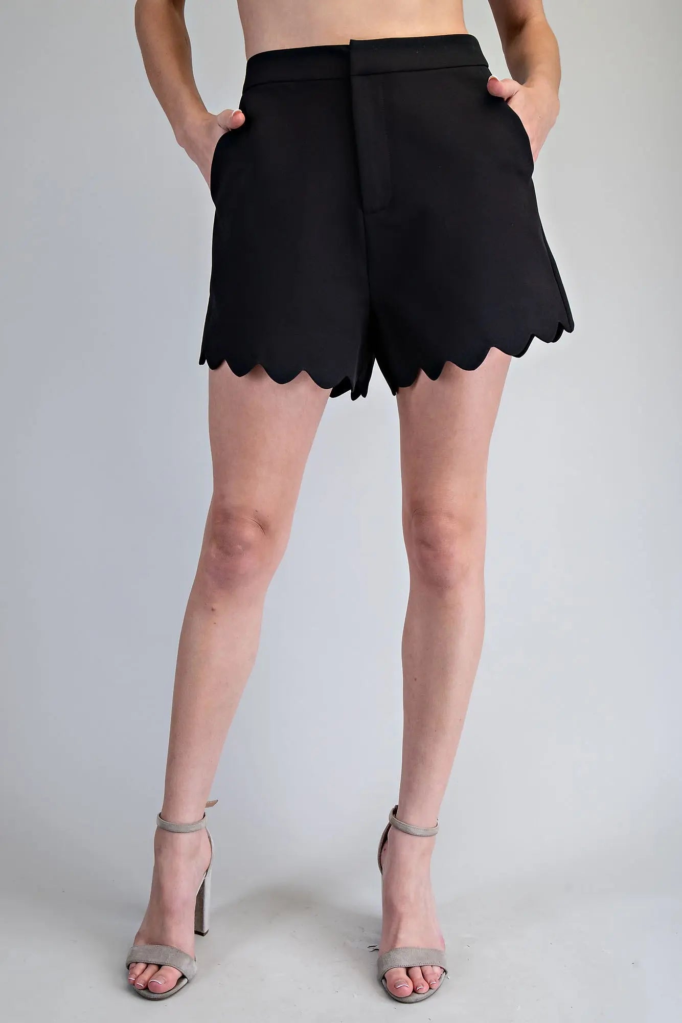 Scallop Hem Shorts | Swank Boutique