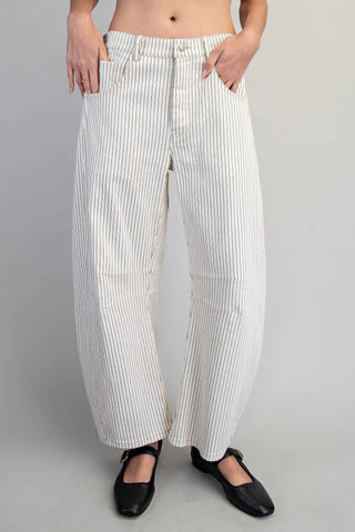 Striped Barrel Denim | Swank Boutique