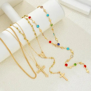 Boho Cross Multi Necklace