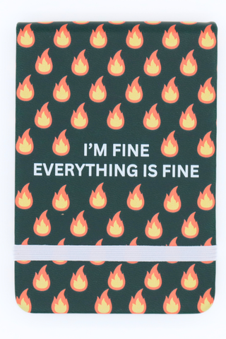 Leatherette Pocket Journal - I'm Fine Everything is Fine