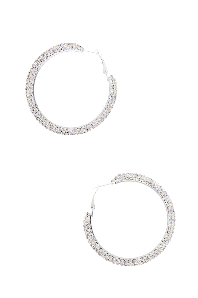 Rhinestone Hoop Earring | Swank Boutique