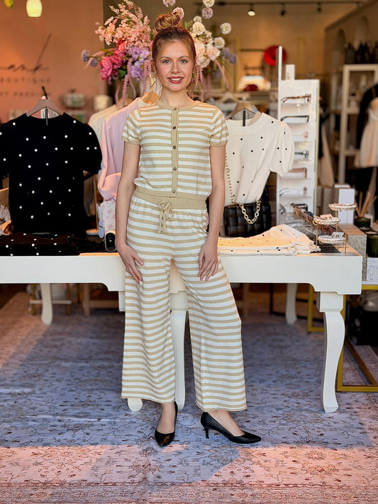 Terry Cloth Striped Top | Swank Boutique