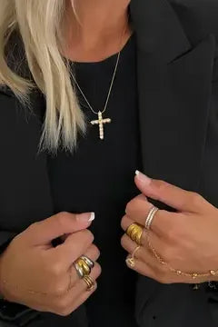Diamond Cross Necklace | Swank Boutique
