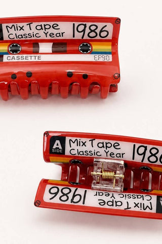 Retro Cassette Tape Mix Tape Hair Claw