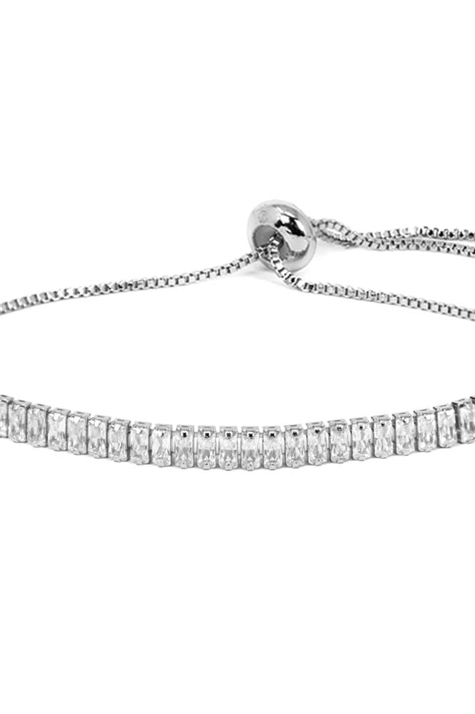 Rectangle Rhinestone Bracelet - Gold (Copy) | Swank Boutique