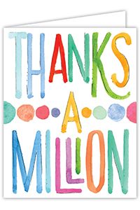 Thanks A Million Greeting Card | Swank Boutique