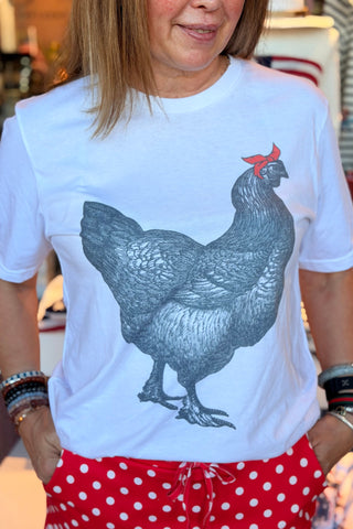 Chicken with Bandana Graphic Tee