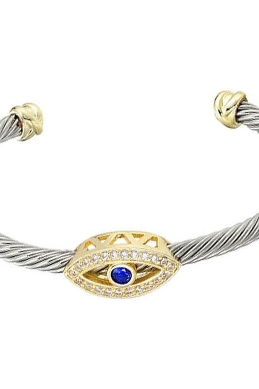 Evil Eye Cable Bracelet | Swank Boutique
