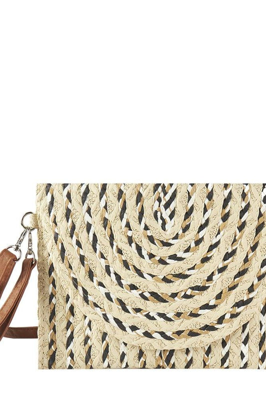 Multicolor Straw Clutch | Swank Boutique