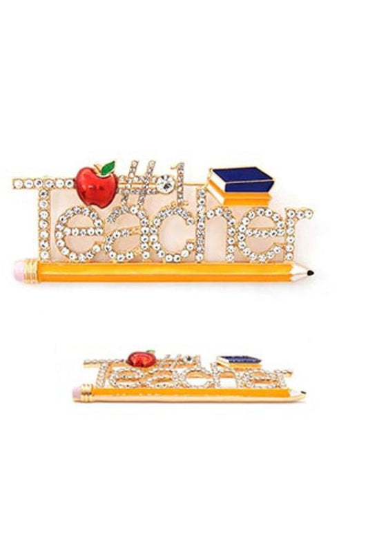 Teacher Brooch | Swank Boutique