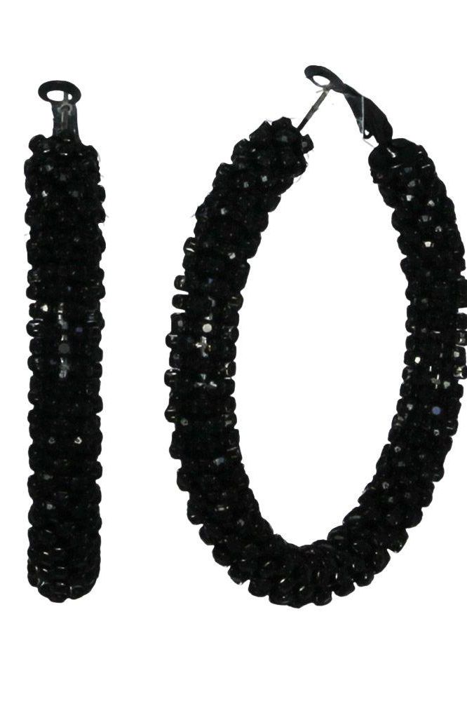 Beaded Hoop Earrings | Swank Boutique