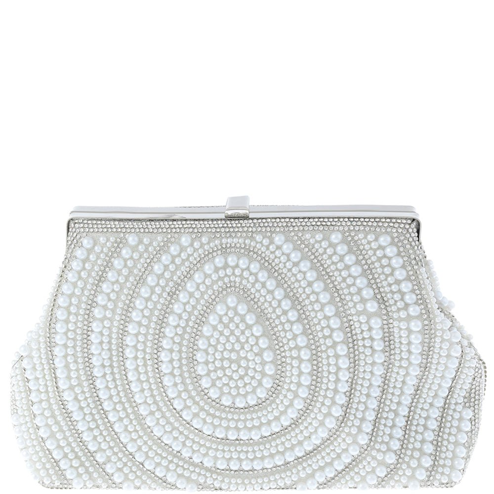 Rhinestone Pearl Clutch - Gold (Copy) | Swank Boutique